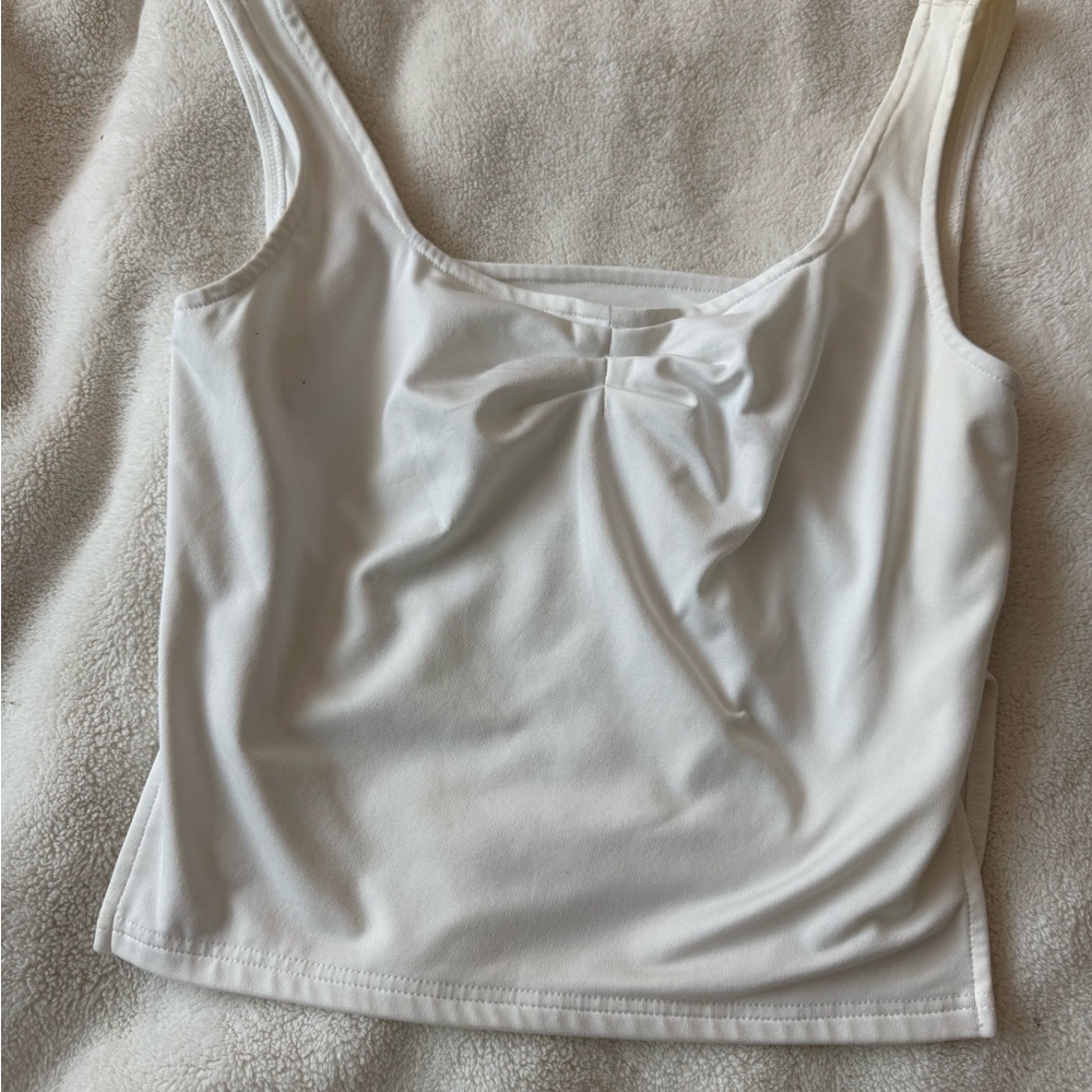 SHEIN White Bow Accent Camisole